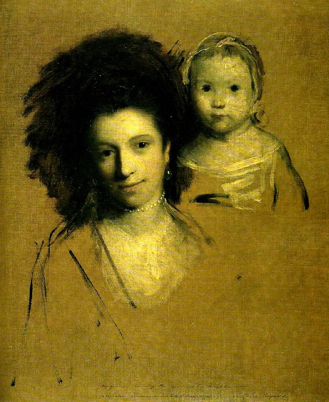 Sir Joshua Reynolds mrs john  spencer and her daughter china oil painting image